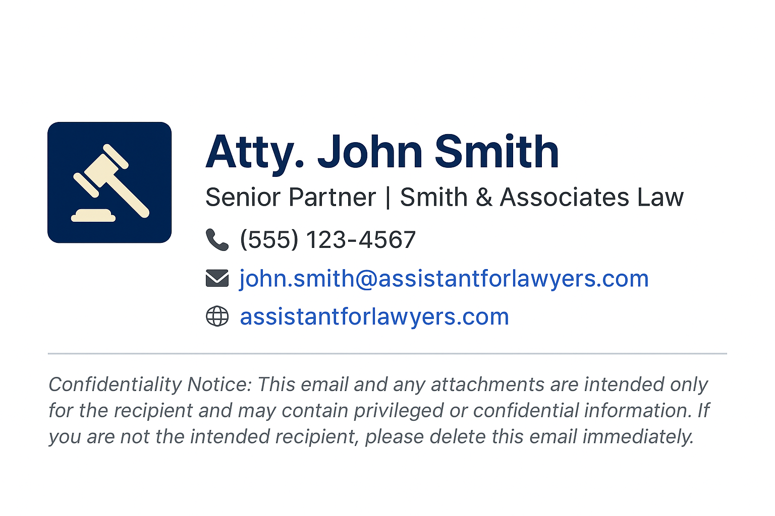 email signature for lawyers